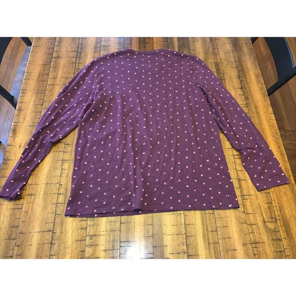 Banana Republic L Tunic Purple Patterned Blouse Top - Picture 3 of 3